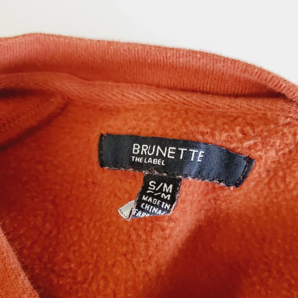 Brunette The Label Sweatshirt Redhead Cotton Lounge Urban Trendy Orange M - Picture 6 of 9